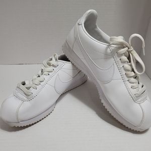 Nike Classic Cortez White Leather Sneakers 8